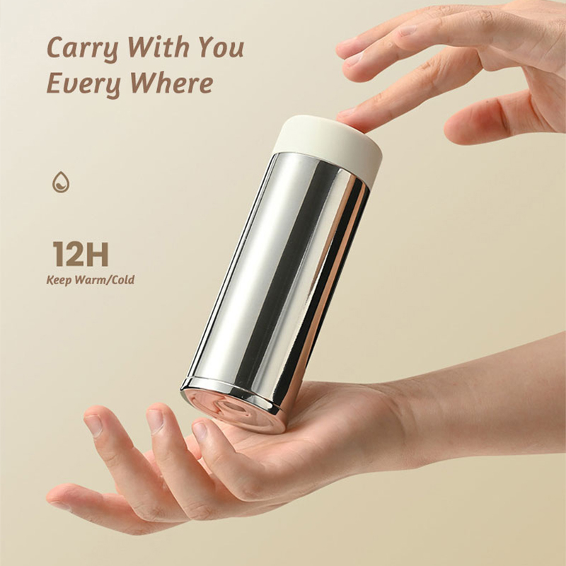Vaso de aislamiento térmico al vacío portátil de acero inoxidable 316 grueso de pequeña capacidad de 120/150/180ml, termo, taza de bolsillo