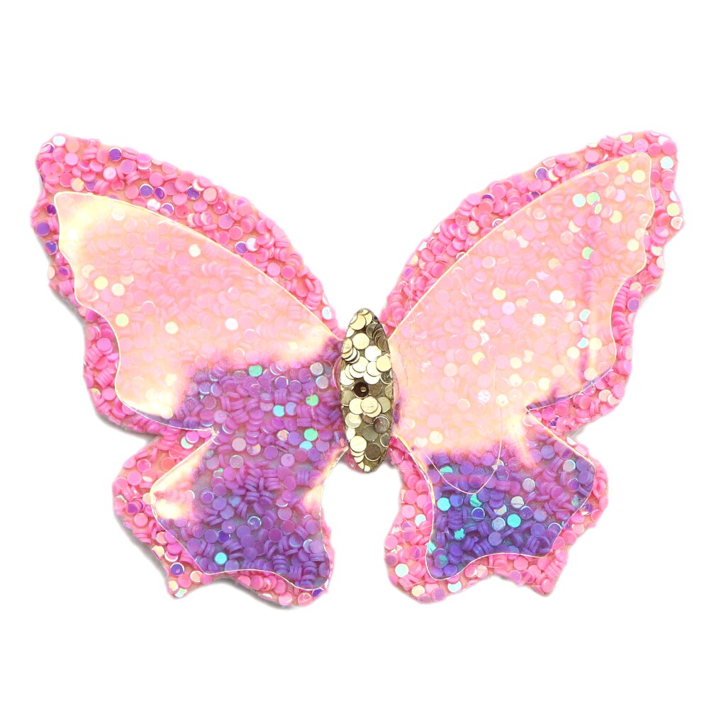 1 stk 47 * 48mm iriserende gennemsigtig sommerfugl syntetisk læder patch til håndværk dekoration ,1 yc 11328: 1104844001