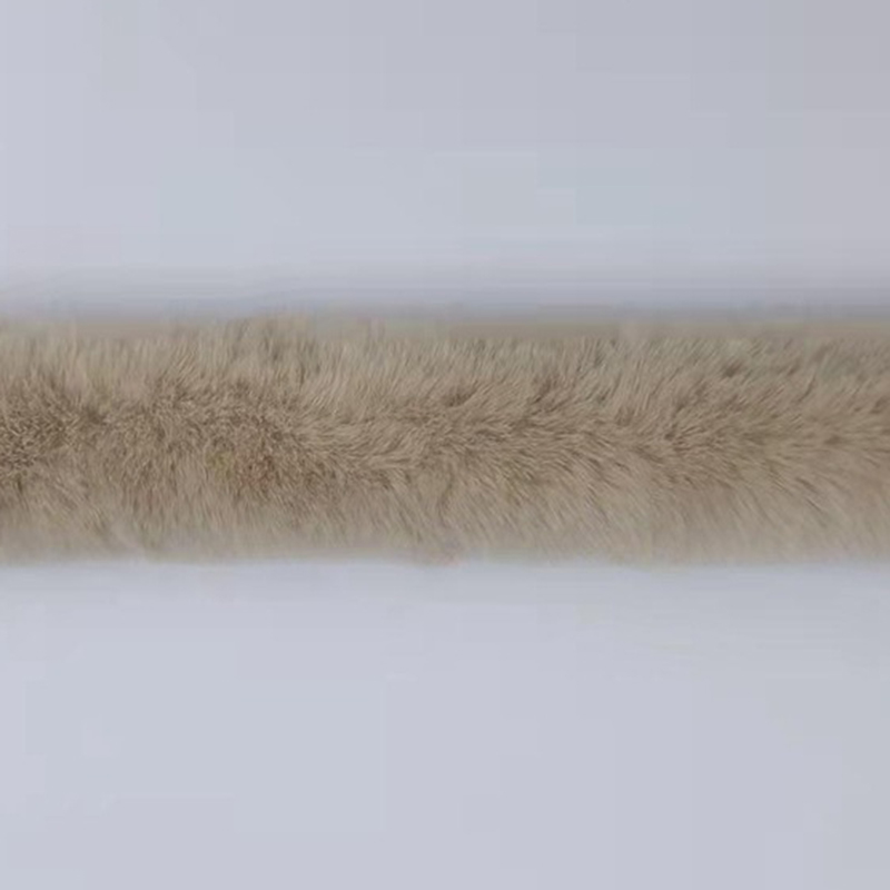 1M Verdikte Kunstmatige Konijnenbont Trim Kleding Accessoire Faux Fur Strips Voor Trui Jas Hood Hat Diy Pluizige Kledingstuk materialen: Blauw