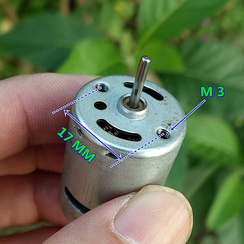 Moteur à brosse en carbone haute couple, 370 cc 3V, 6V, 7.2V, 12V, Micro moteur électrique Durable, magnétique fort, 7500 tr/min à 28800 tr/min, tendance