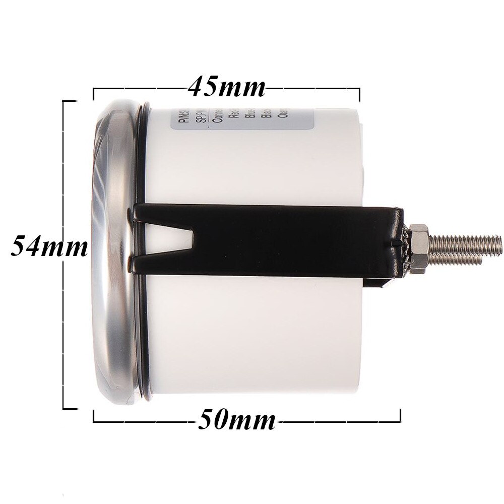 52mm vanntette marine vannstandsmåler 0-190 ohm rustfritt stål båt vanntank nivå indikator måler jolle tilbehør 9-32v