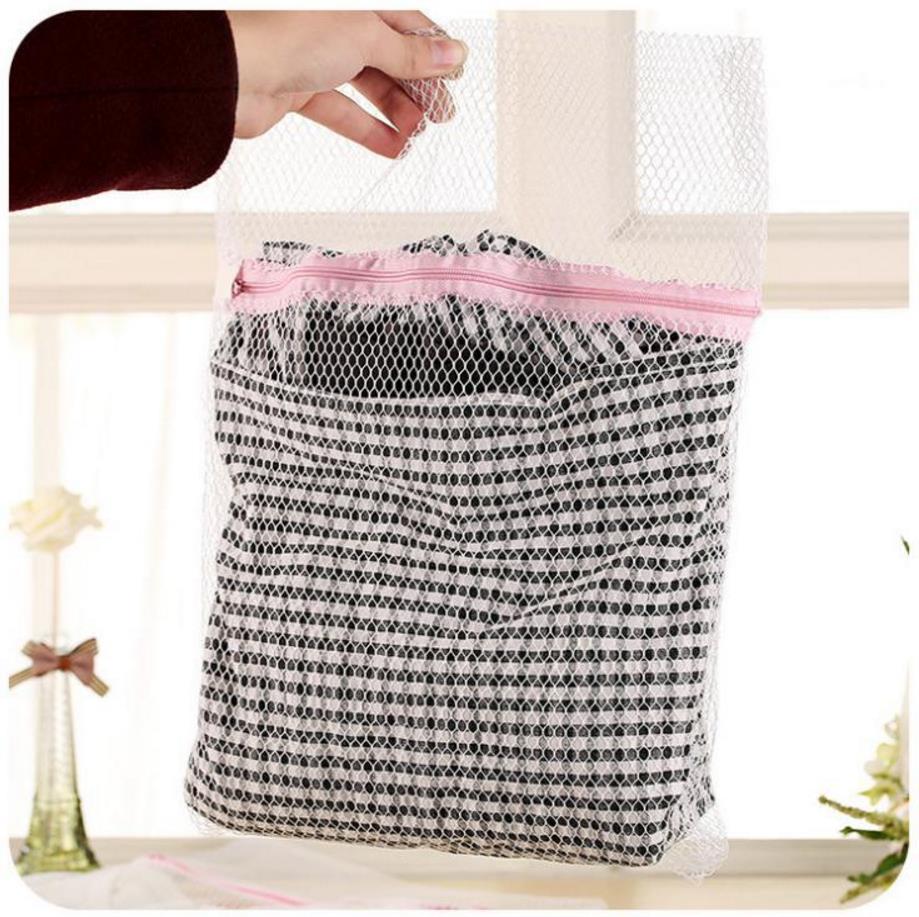 2pcs Home Fine Mesh Laundry Bag Storage Bag Soft Clothing Bra Underwear Wash Bag Fine Mesh mesh bag