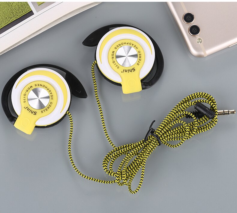 Shini Q140 3.5mm Wired Headphones HIFI Heavy Bass Headset Over-ear Adjustable Ear hook Earphones Music Earphone for Phone