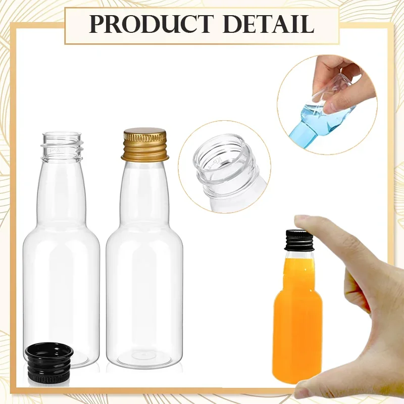 50st Plastic Mini Likeur Flesjes - 30ml-150ml - Leeg Draagbaar Herbruikbaar Drank Container