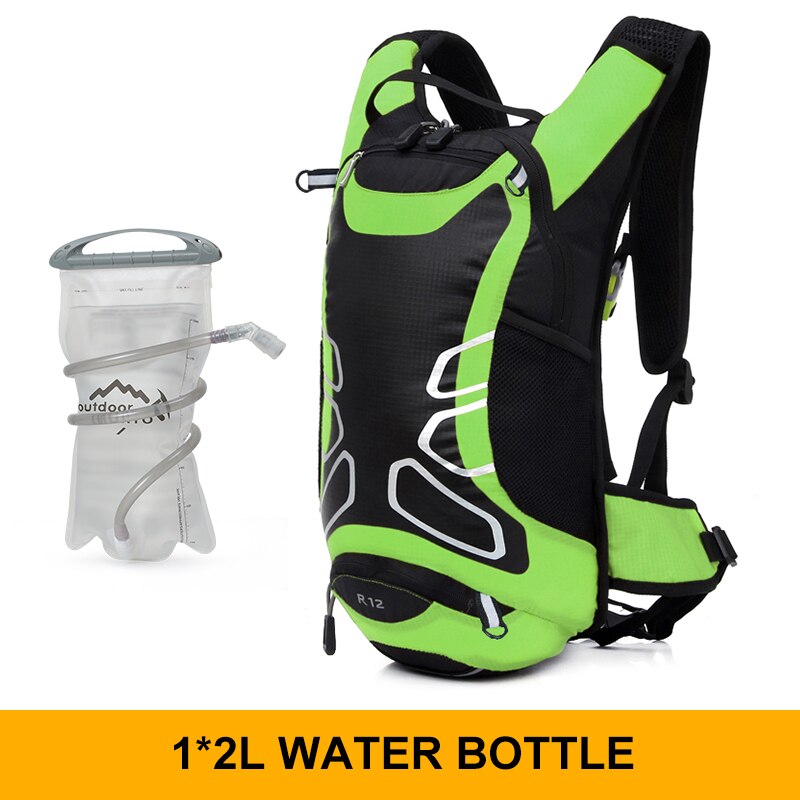 Ultra-light 15-liter bicycle backpack, mountain (MTB) or road bike cycling water bag, 2 liter water bag
