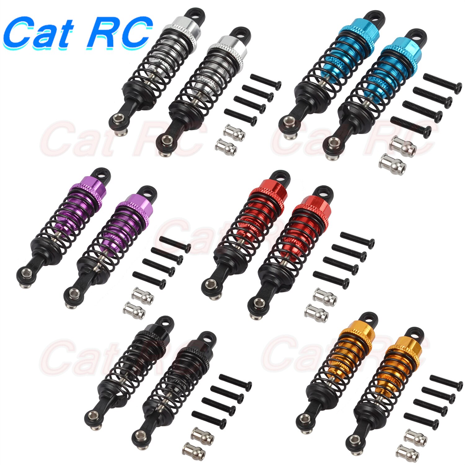 4 stücke WLtoys Aluminium Stoßdämpfer Für 1/18 A959 A969 A979 K929 Hpi Hsp Losi Tamiya RC Auto Aktualisierung Teile catRC