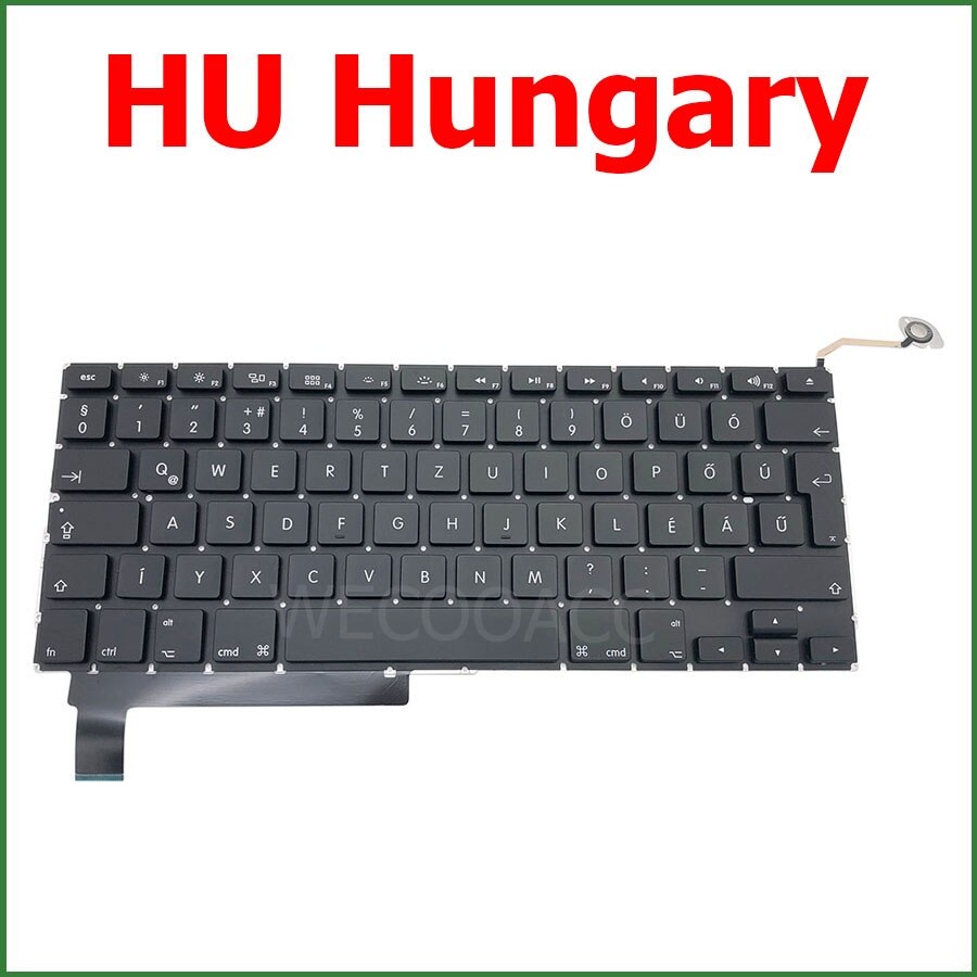 Laptop nowa klawiatura A1286 dla Macbook Pro 15 &quot;A1286 wymiana klawiatury UK US FR ES PT RU DE CH HU układ 2009 2010 2011 2012: YELLOW