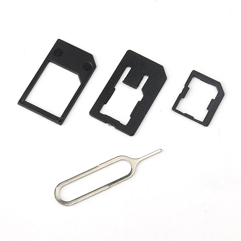 Micro nano sim-kort adapter stiksæt til iphone 5 6 7 plus 5s xiaomi redmi note 4 alle telefon standard sim holder