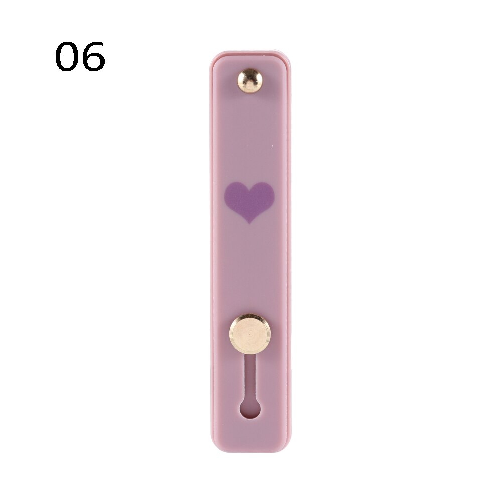 1pc uniwersalny silikonowy uchwyt na telefon palec serdeczny pasek na nadgarstek Push Pull Grip Stretch stojak serce cukierki kolor opaska na rękę uchwyt: 6