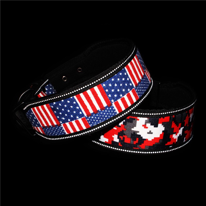 10 kleuren reflecterende puppy grote halsband met gesp verstelbare huisdierhalsband voor kleine, middelgrote en grote honden Pitbull-riem hondenketting