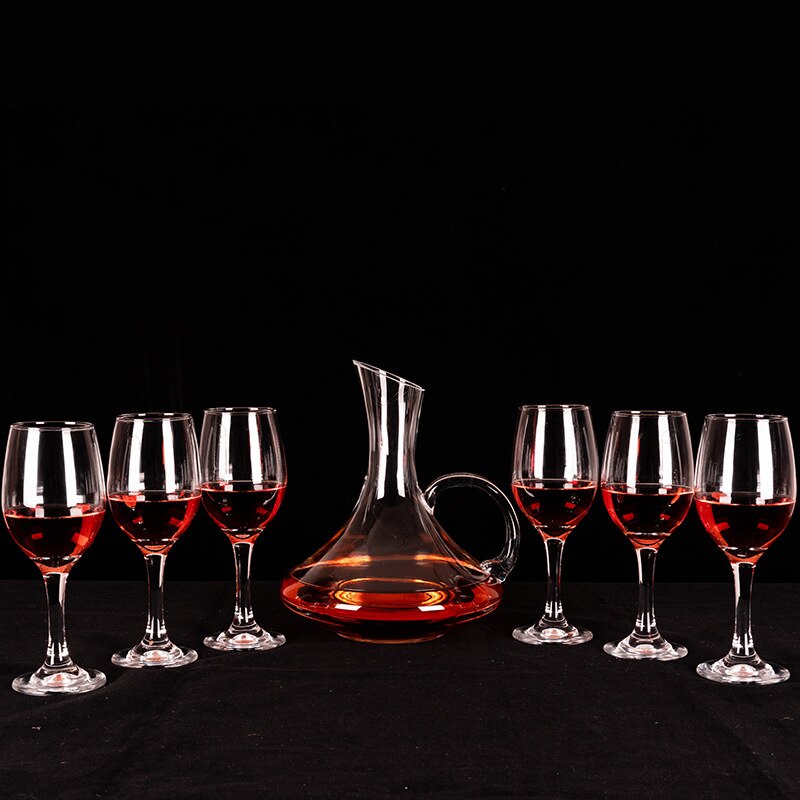 Decanter Set Combination Wine Set Crystal Glass Goblet Whiskey Vodka Decanter 1500ml Large Capacity Quick Decanter