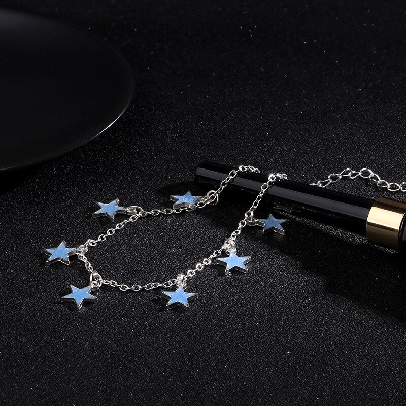 Vintage Lichtgevende Strand Enkelband Foot Chain Shell Hard Sieraden Charmante Glow In The Dark Hart Enkelbandje
