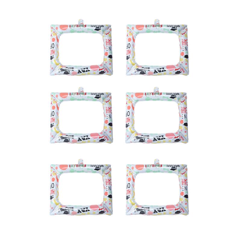 6pcs Graduation Photo Frame Inflatable Photo Booth Prop Balloons School Party Selfie Supplies Decoration for Students