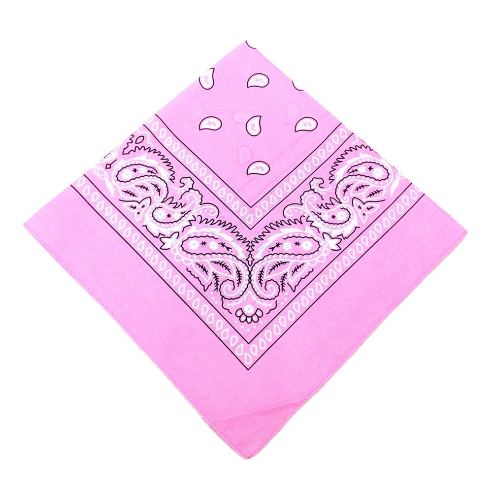 Bandana de style Hip Hop, châle carré de 55Cm, bandeau Paisley imprimé en noir et rouge pour femmes, hommes, garçons et filles,: Pink