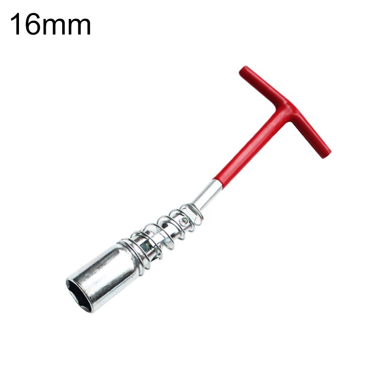 Spark Plug Wrench Spark Plug Removal And Installation Tool 14/16/21mm T-shaped Candle Key With Hinge And Rubber Band ^*: 16 short