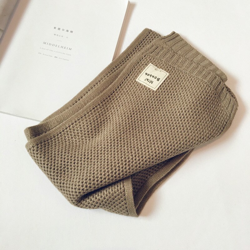 Japanse Stijl Wol Kinderen Sjaal Koreaanse Herfst Winter Kids Gebreide Sjaal Snoep Kleur Baby Jongen Meisje Warme Slabbetjes: Khaki / COTTON