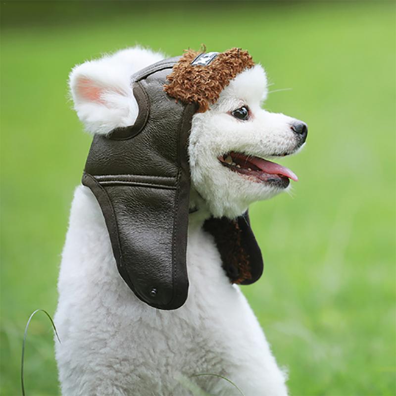 S-xxl nyaste höst vintern stil söt flygare mössa husdjur kostym cosplay vindtät pilot hatt för små medelstora hundar