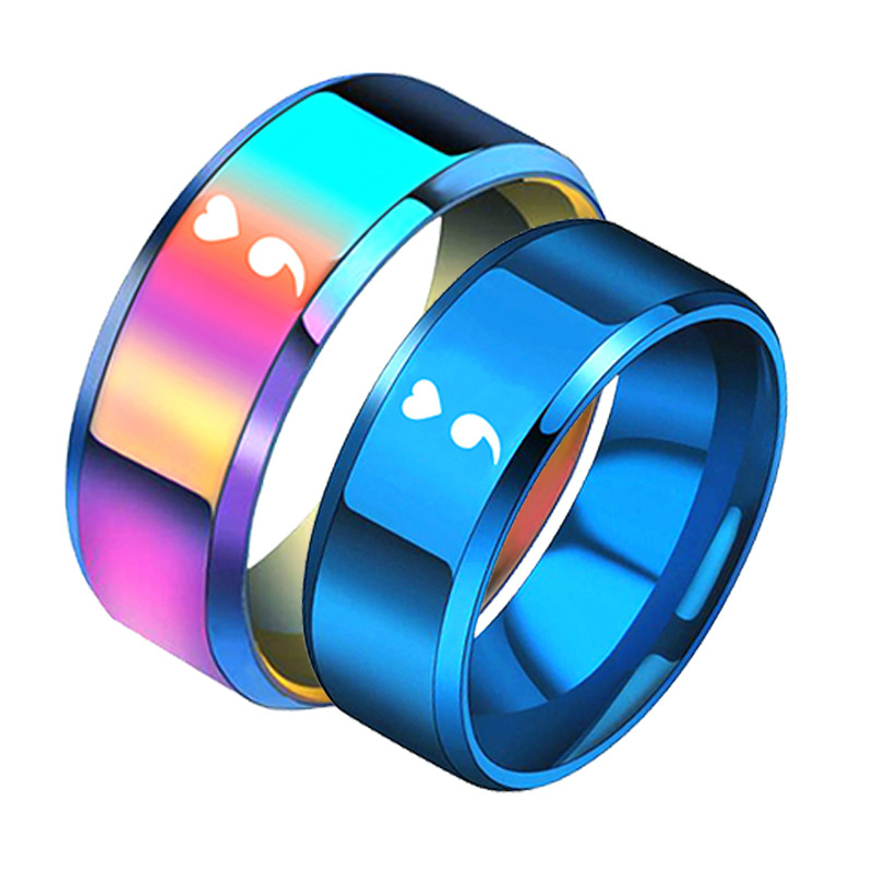 Semicolon Rings Girl's Women Ring Mental Health Ring Inspirational Style Jewelry
