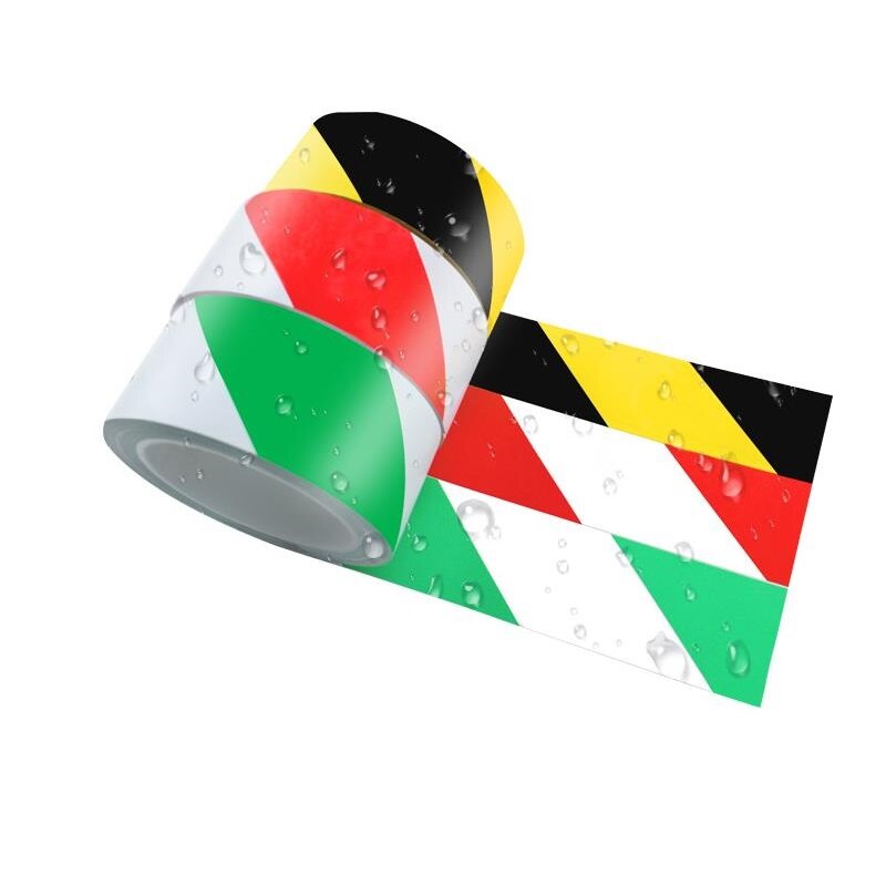 4.8CM Twill Warning Ground Sticker Non-dust workshop landmark Tape Black Yellow Waterproof wear-resistant zebra crossing stripe