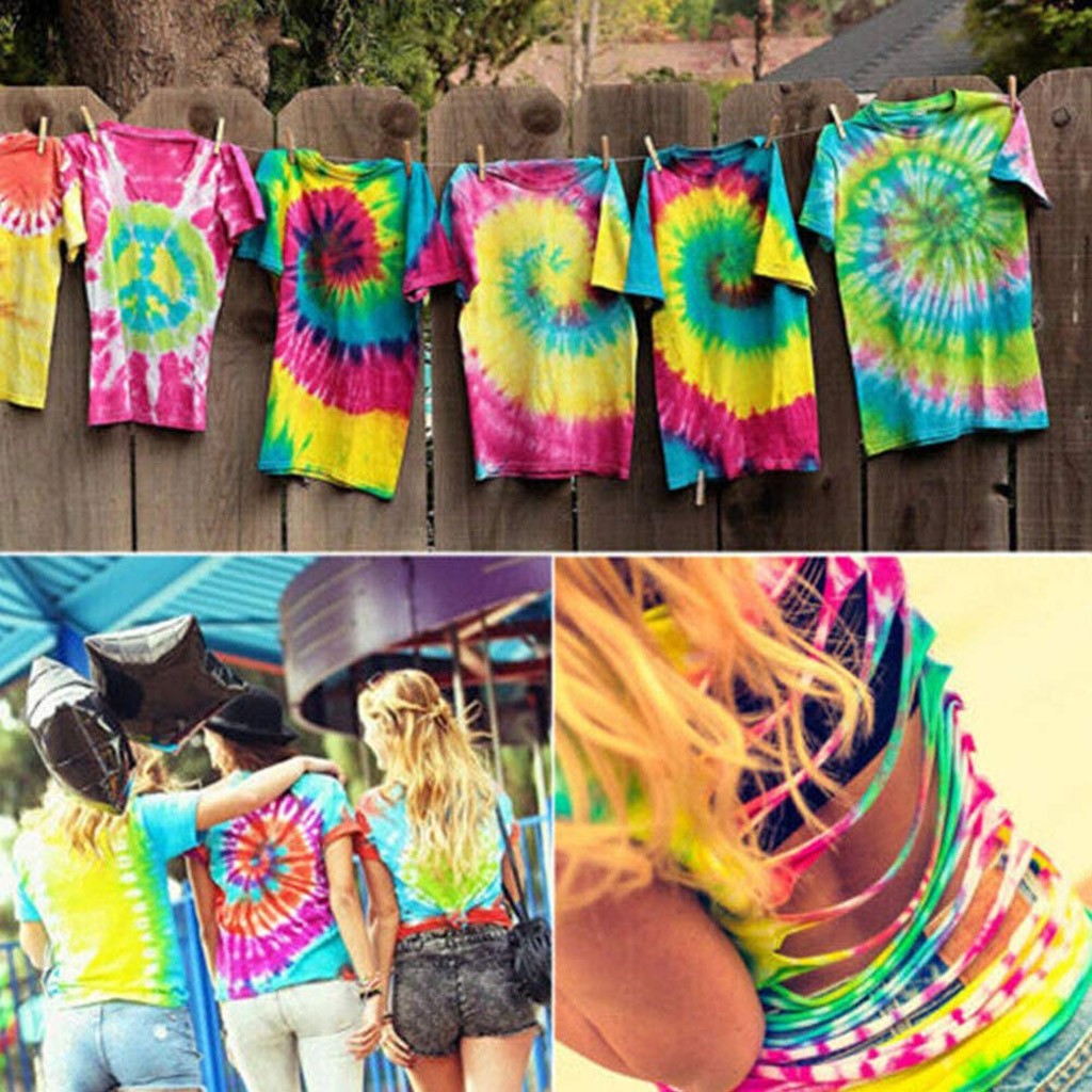 18 Bottles / 12 Bottles Permanent One-step Tie-dye Set Diy Set Fabric Textile Crafts Ground Engineering Dye Painting Party Art