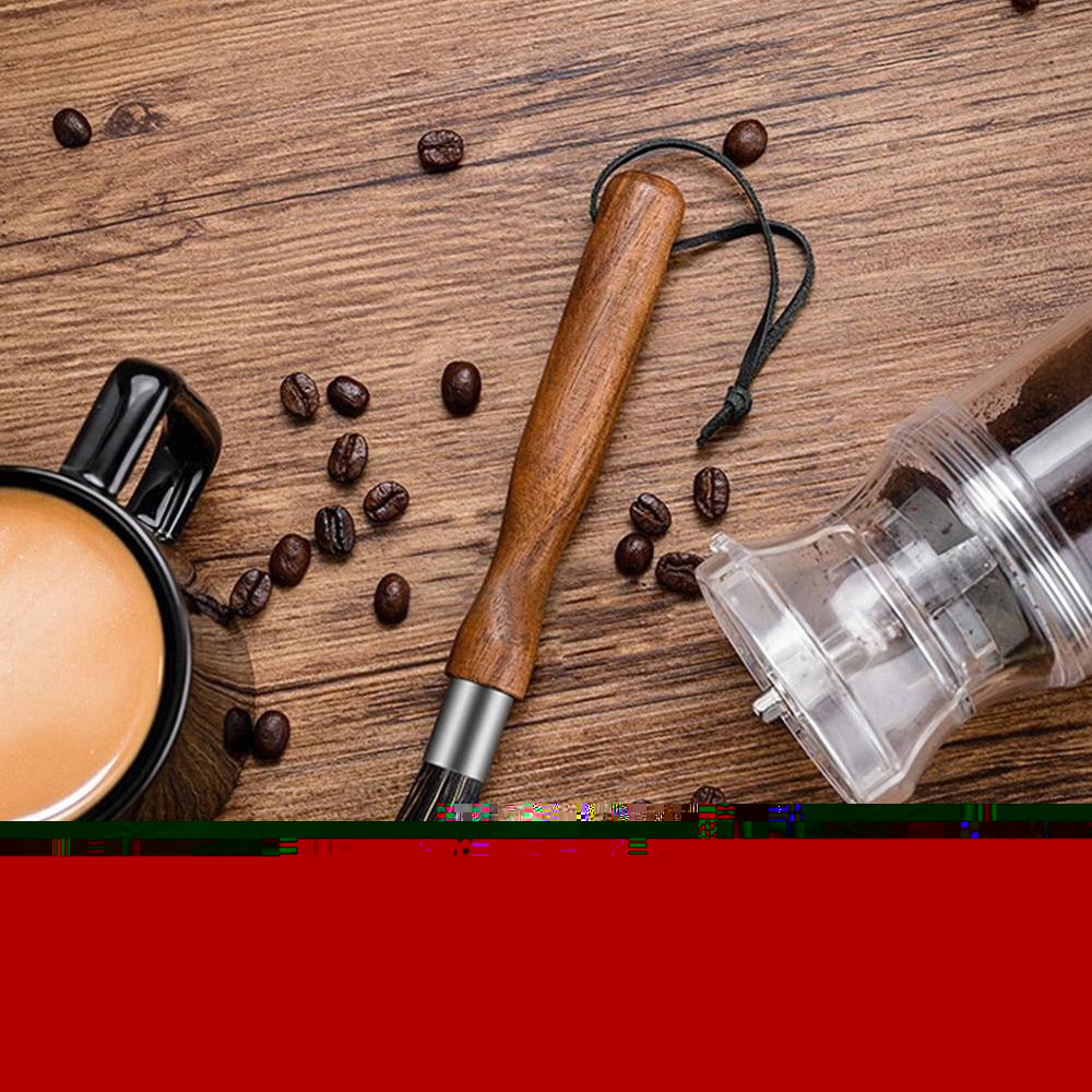 Commercial Household Walnut Bristles Dusting Brush Tool Cof Cleaning Plastic Brush Machine Keyboard Cleaning Coffee Handle T3R7