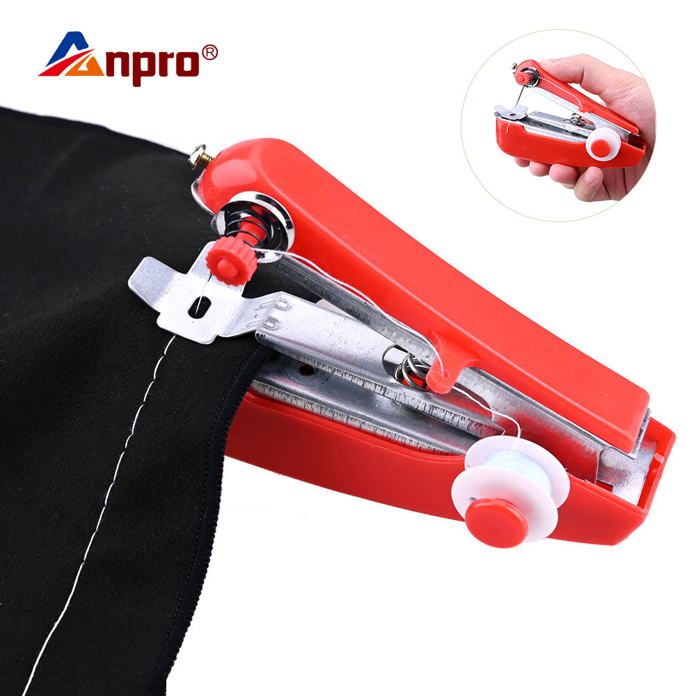 Mini Draagbare Handheld Naaimachine Huishoudelijke Naaien Handwerken Cordless Kleding Doek Stof Hand Handleiding Naaimachine