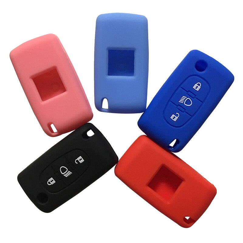 Remote Control Key Cover for Citroen C8 C4 Cactus Picasso Grand C3 C5 C6 Silica Gel Case for Keys for peugeot Car Accessories