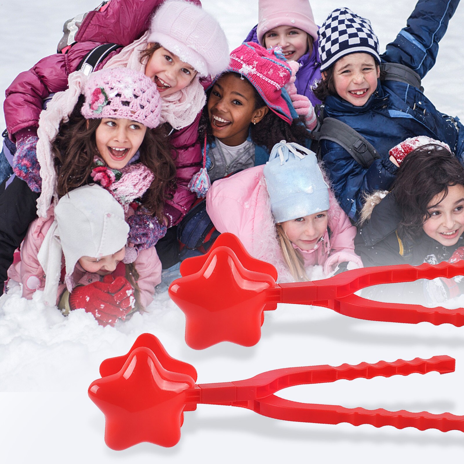 Stern Schneeball Hersteller Winter Kunststoff Schneeball Hersteller Clip freundlicher draussen bilden Spielzeug draussen schnee eltern-Art-interaktives spielzeug