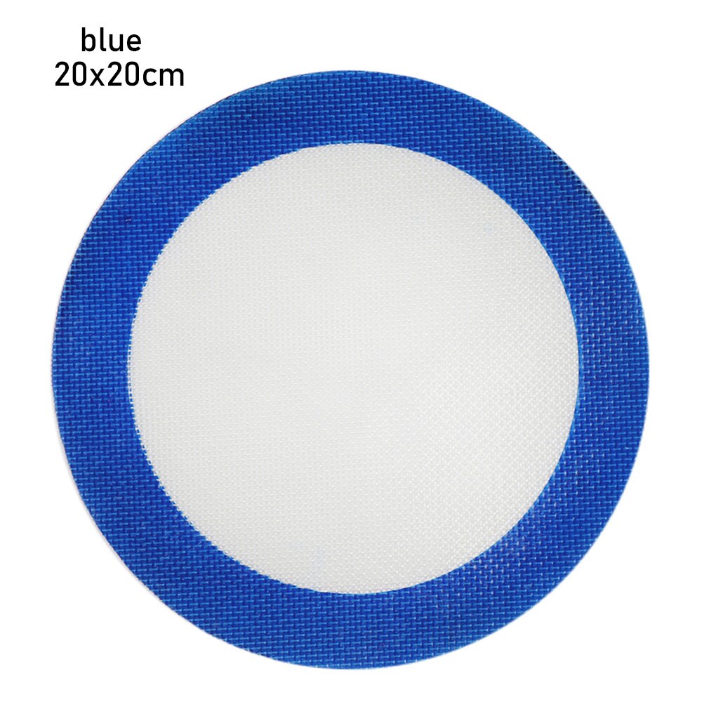 DIY Baking Pastry Silicone Mat For Cookie Bread Biscuits Puff Nonstick Baking Heat Resistant Mat Oven Sheet Liner Kitchen Tools: 20x20cm	blue