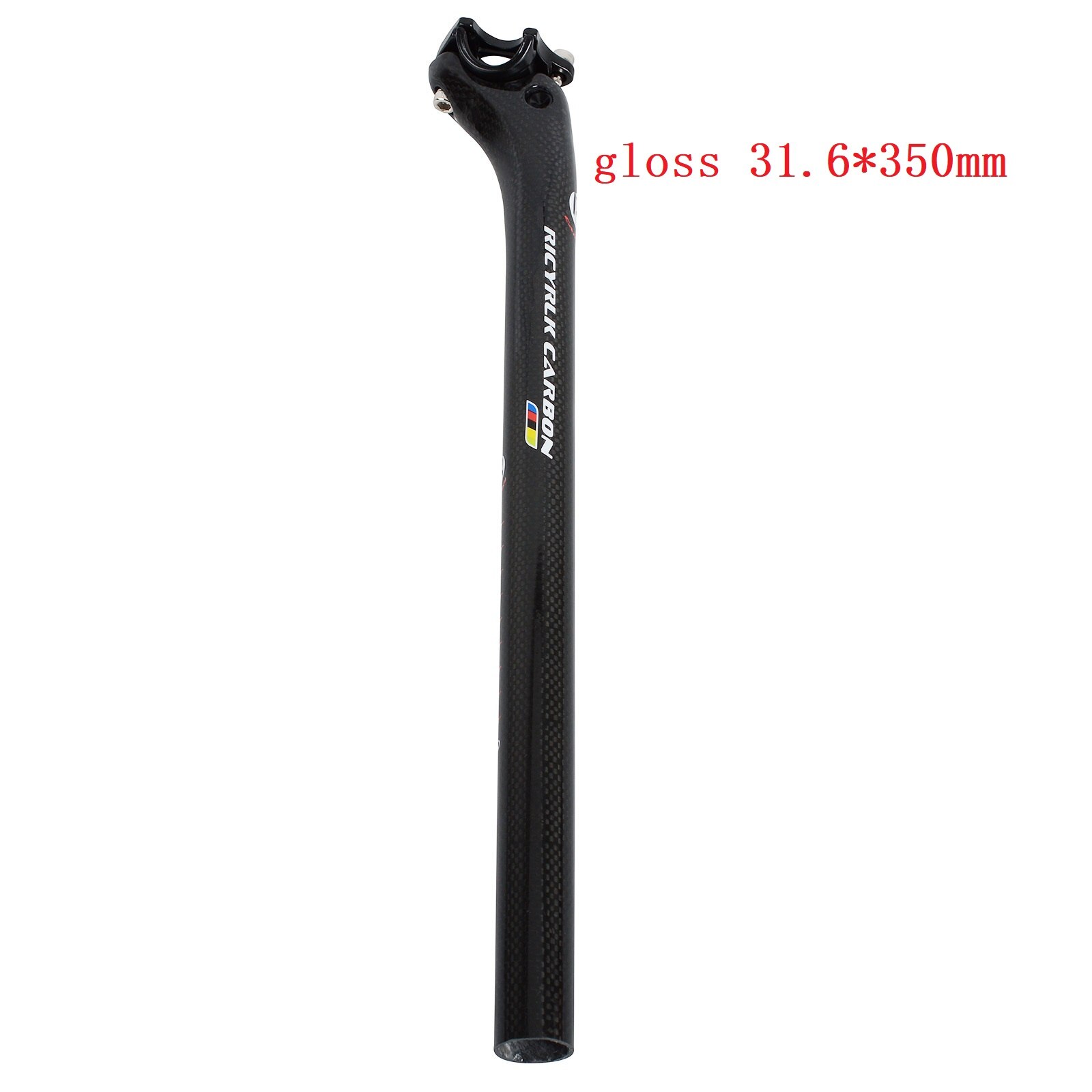 Carbon Fiber Fiets Zadelpen Mtb Zadelpen Racefiets Zadelpen Fiets Onderdelen: glossy31.6x350mm