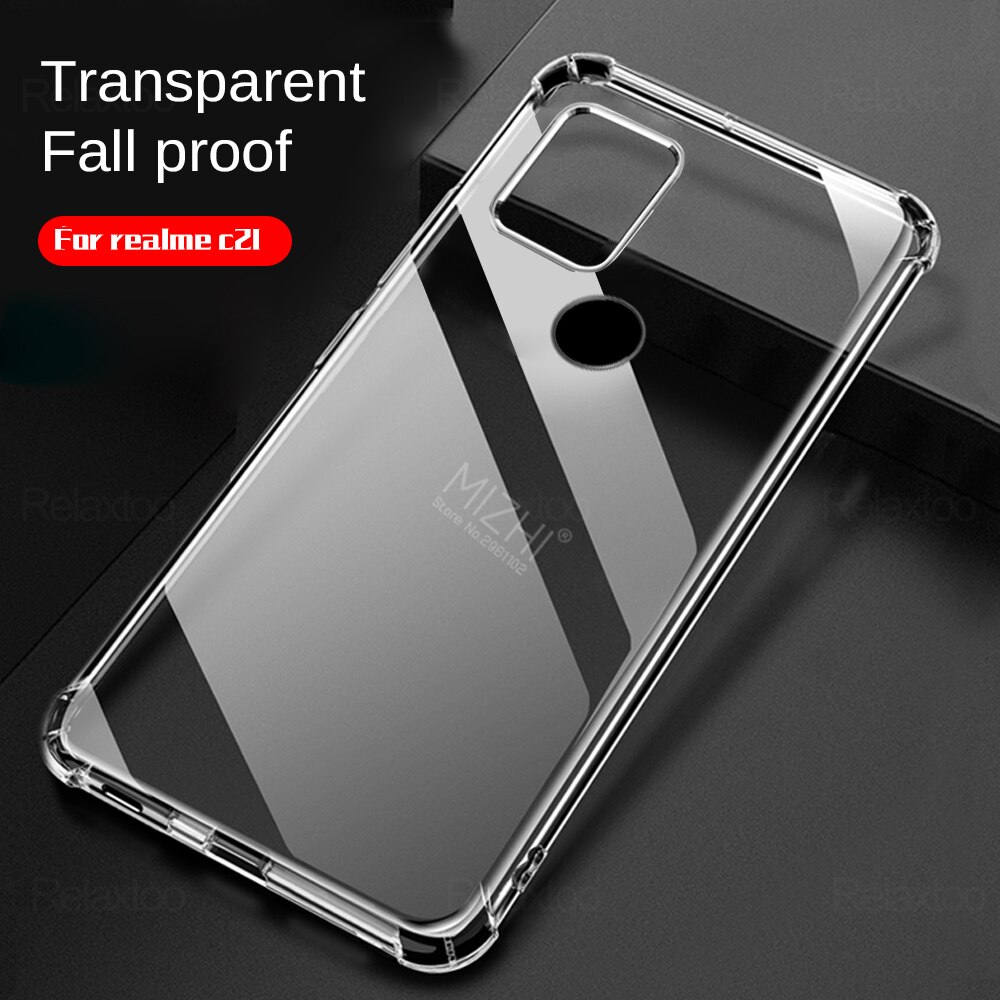 Caso para realme c21 cubierta 3in1 lente de la cámara de vidrio protector para realme c 21 21c realmy c21 transparente funda del teléfono del Silicona coque