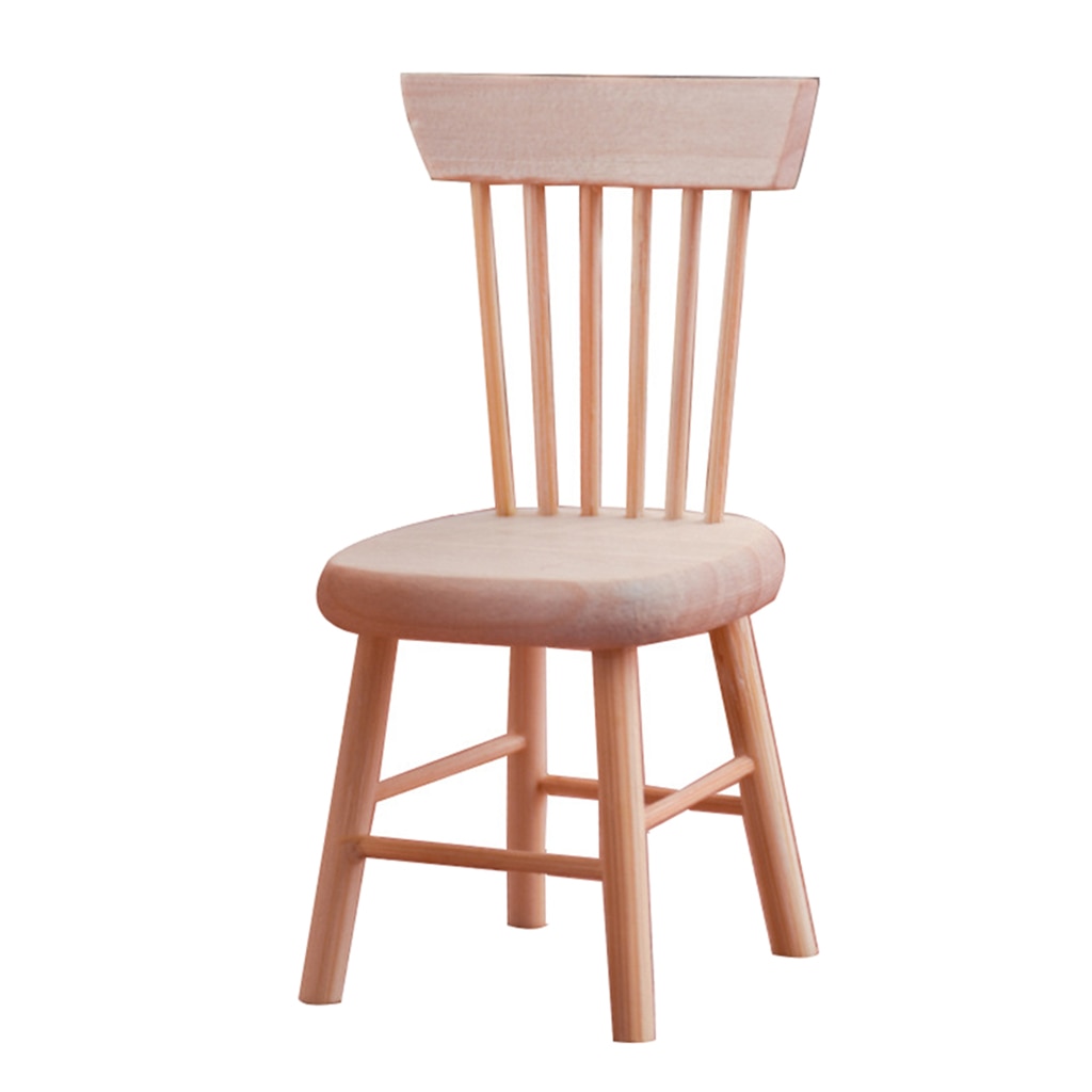 Mini-eetkamerstoel modelmeubilair voor poppenhuis (schaal 1/12)