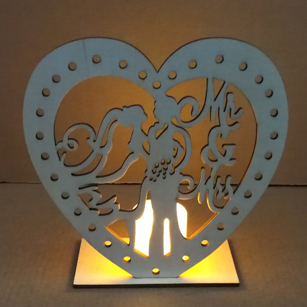 Bruiloft Hart Houten Mr Mrs Hanger Tafel Decoratie Led Licht Kaars Bruiloft Benodigdheden Voor Volwassenen Gunsten Decor Juni 11