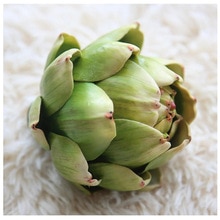 Faux artiskok frugt plast kunstigt blomsterhoved grøn/lilla buket fest frugt disg indretning cynara scolymus hoveder  #bl2