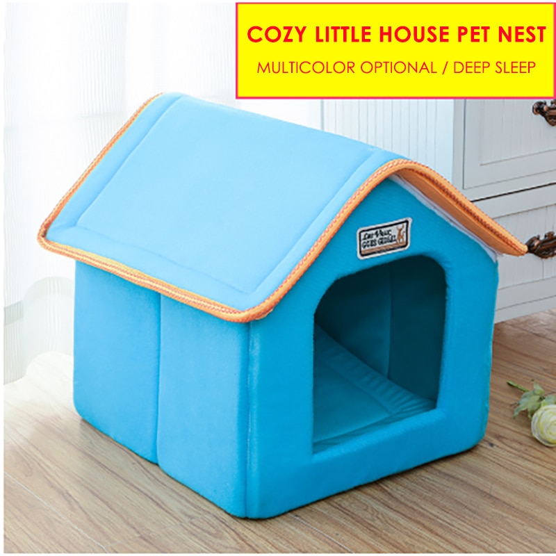 Huisdier Huis Opvouwbaar Bed Puppy Mat Kleine En Medium Kat Pad Verwijderbare Huis Villa Dierbenodigdheden Vier Seizoenen Universele