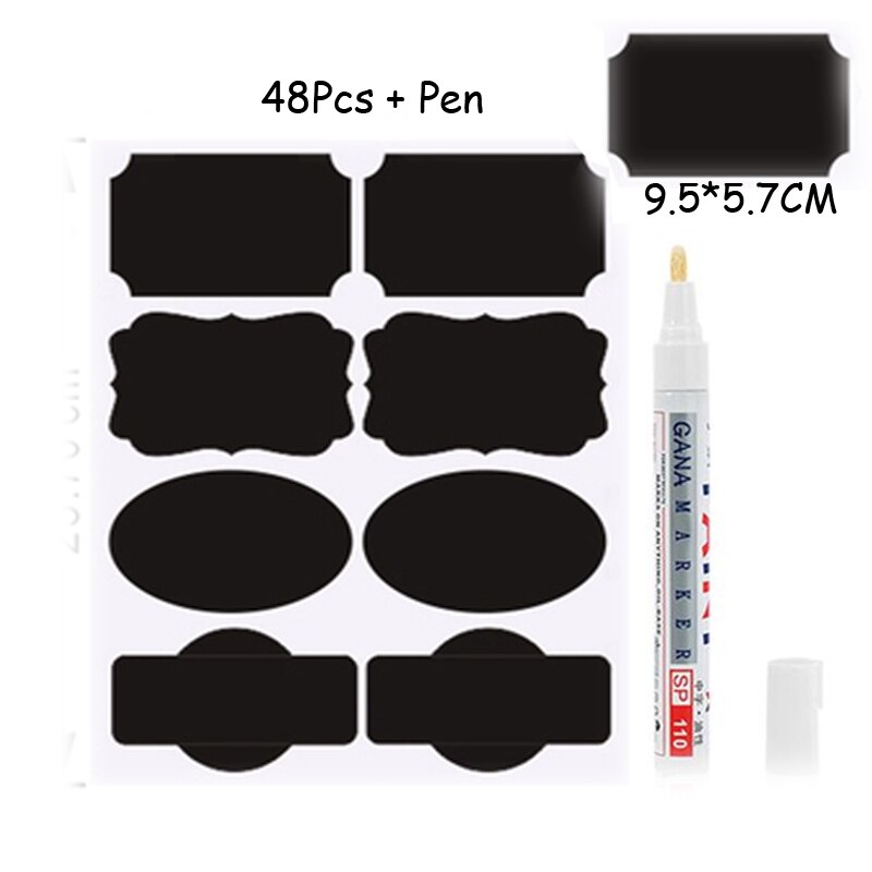 Hurtownia słoik kuchenny etykieta samoprzylepna butelka na przyprawy etykieta tablica schowek etykieta tablica tagi naklejka naklejka robić zrobienia w domu dekoracja: B