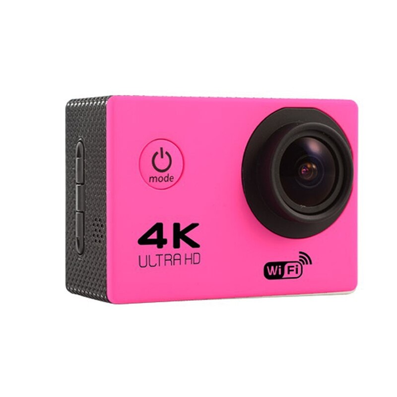 Action Camera Ultra HD 4K 30fps WiFi 2.0 inch 170D Underwater Waterproof Helmet Video Recording Camera Sport Cam: pink
