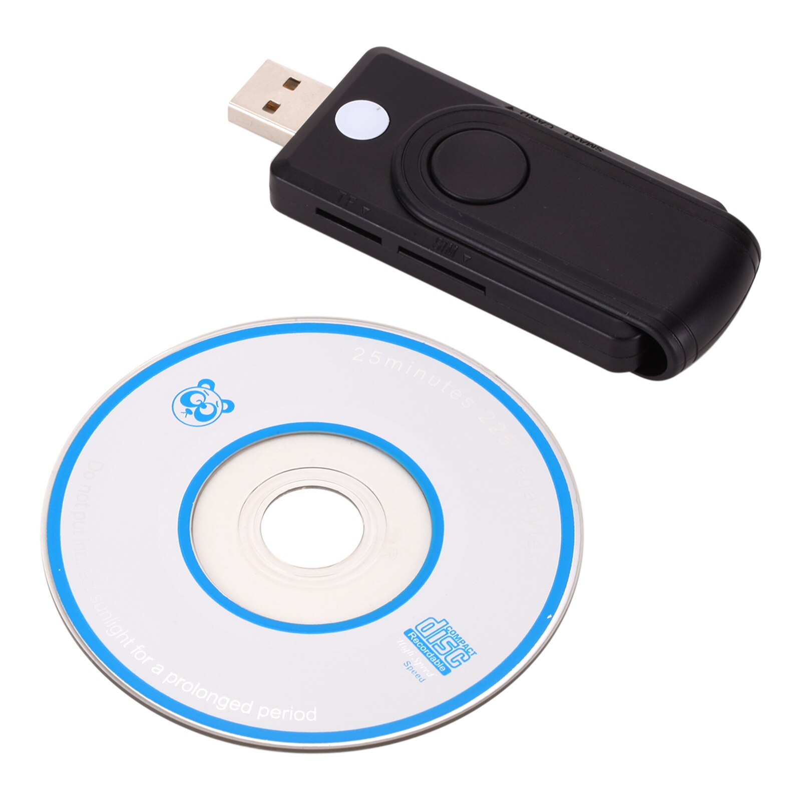 Smart Card Reader, Usb 2.0 Dod Gemeenschappelijke Toegang Card Adapter Sim Credit Card Reader Writer, compatibel Met Windows / Linux