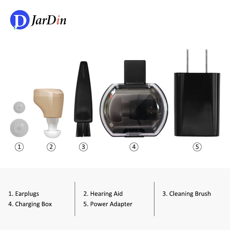 Hearing Aids Rechargeable Audifonos Portable Hearing Device High Power Sound Amplifier Adjustable Tone for The Elderly/Deafness