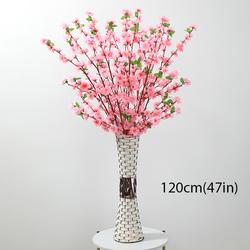 10Pcs Artificial Peach Flower Branch High Simulation Non-woven Fabrics Low Price Wedding Decoration Love Party Accessories: SMTTHZ010