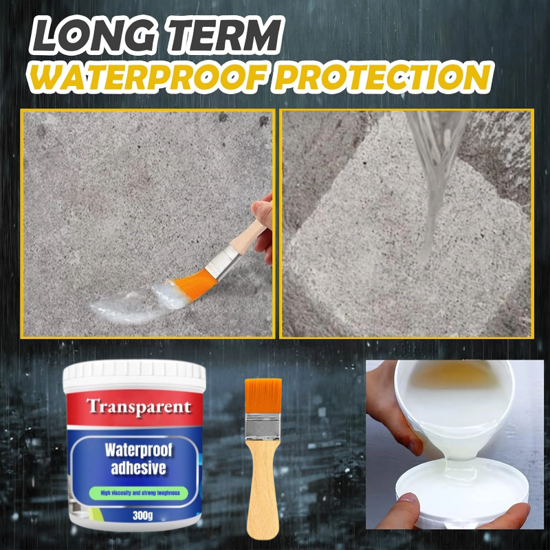 Unsichtbares, wasserdichtes mittel, extrem starke wasserdichte beschichtung, dichtmittel, transparente dichtungsbeschichtung zur reparatur von rissen und undichtigkeiten.