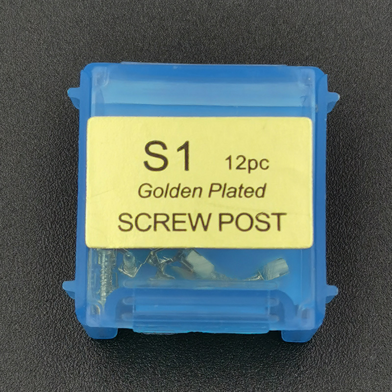 12 stücke Zahn Gold Überzogene Schraube Post S1 S2 S3 L1 L2 Edelstahl Zahn Schraube Beiträge M1 M2 M3 einzigen Paket Zahn Materialien: S1