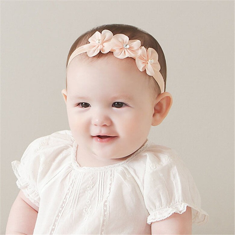 Bandeau pour bébé fille, accessoires pour cheveux de bébé, cravate, couvre-chef pour -né, diadème, pour tout-petits, ruban de bandage, fleur, nœuds de perles