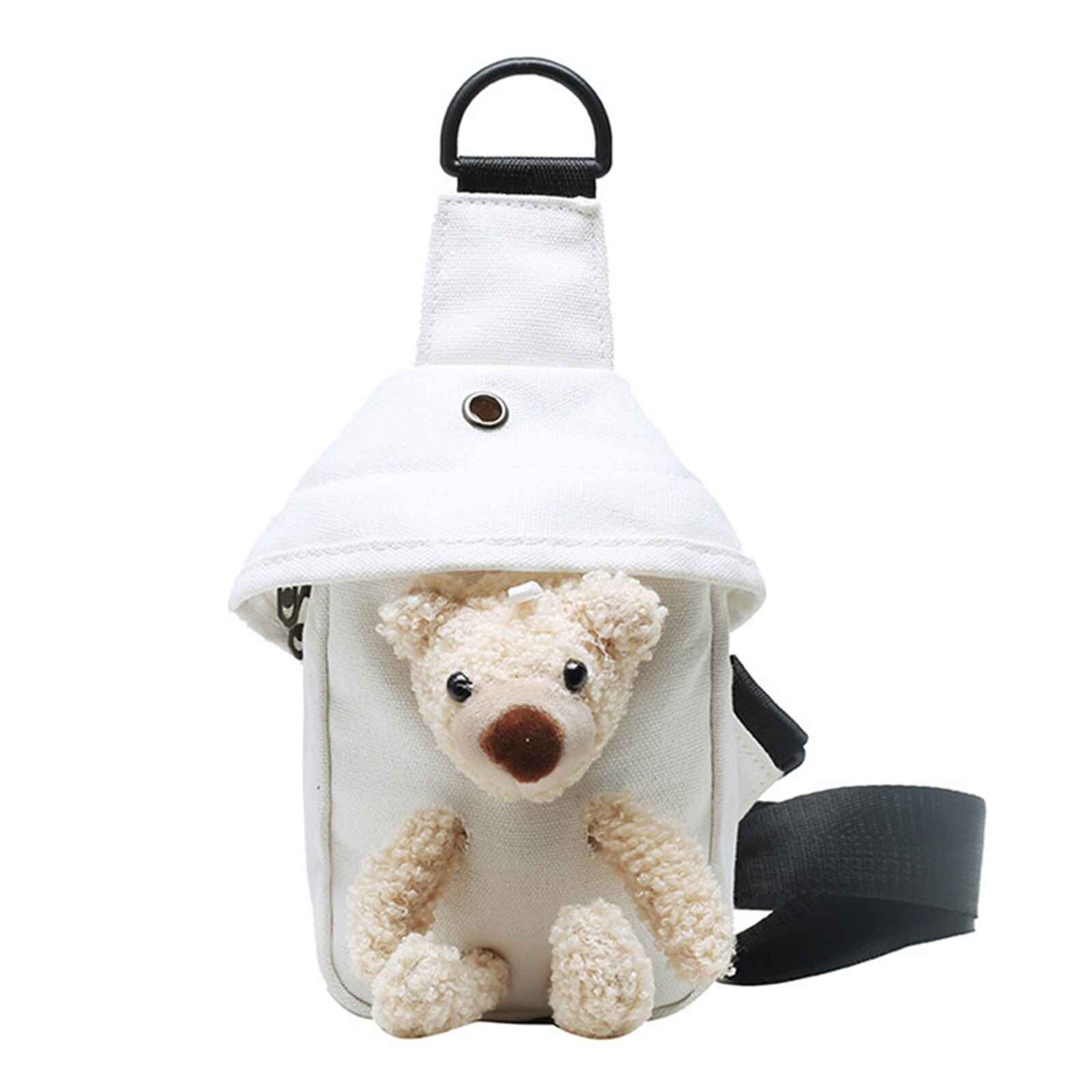 Borst Crossbody Tas Vrouwen Taille Verpakking Canvas Taille Tas Wilde Stijl Rits Crossbody Teddybeer Voor Camping En Wandelen # m3: C