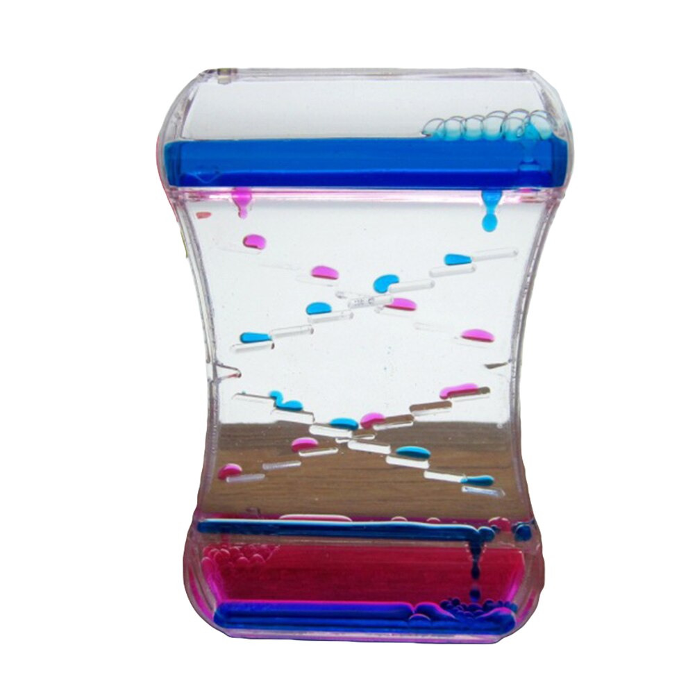 1pc drop olie timeglas flydende bevægelse boble timer skrivebord indretning børn legetøj fødselsdag: Blå lyserød