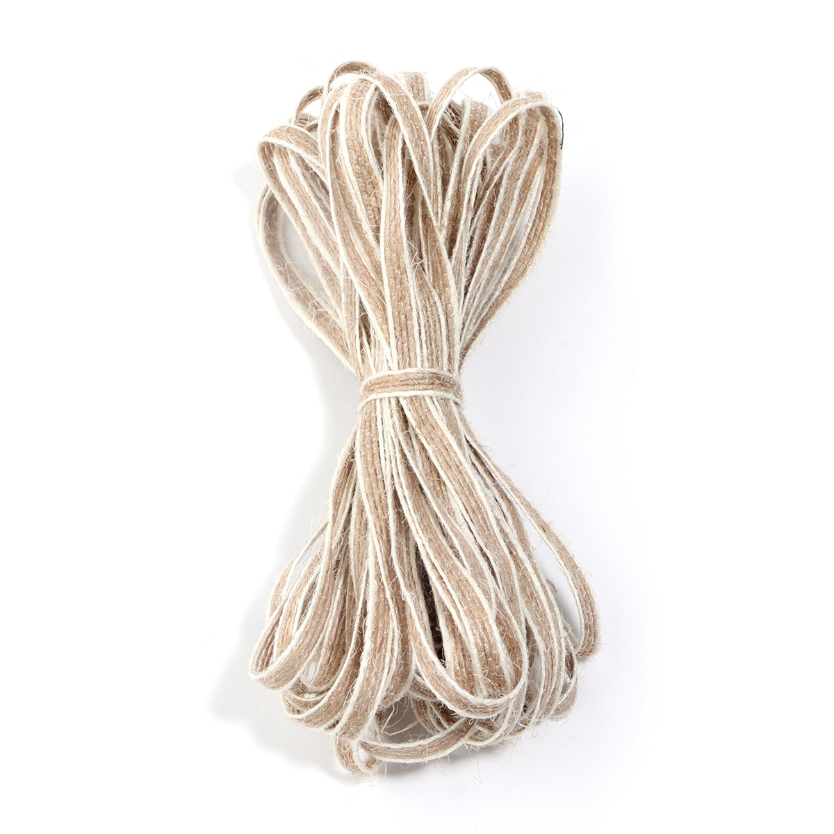 1-10 meter hør jute stof bånd makrame håndværk hør webbing til bryllupsdekoration æske buket sløjfe emballage ting: Hvid