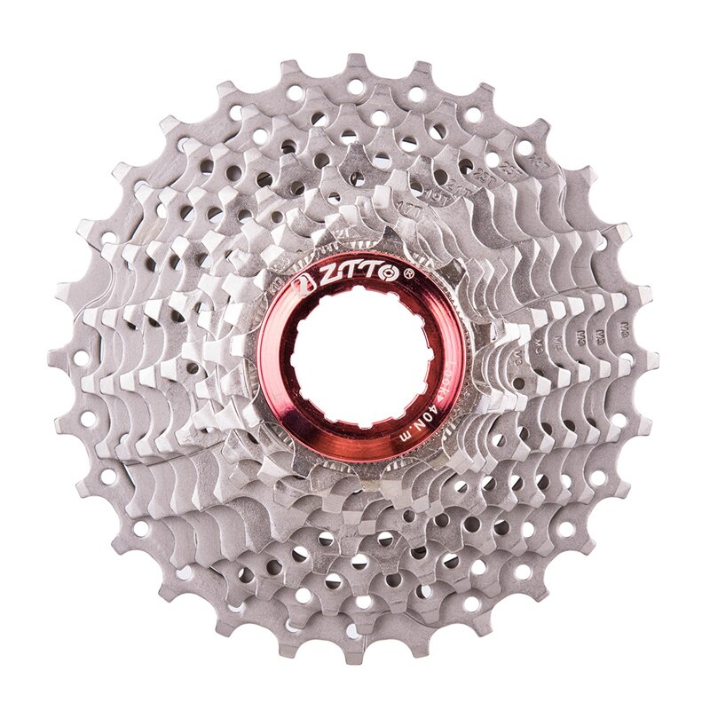 Outdoor road bike flywheel 11-speed 11-28T silver cassette flywheel folding small wheel bicycle rear tooth bicycle accessories