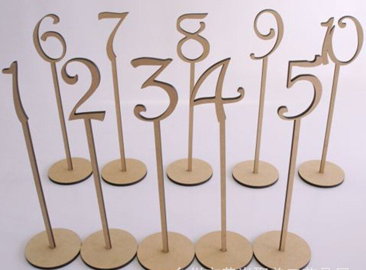 Centre De Table Mariage En Bois - Chiffre Sur Mesure De 1 à 8 - Déco Rustique
