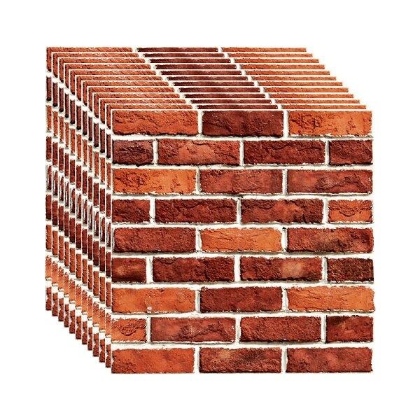 PVC Adesivo Carta Da Parati 3D Tegole in Laterizio per la Cucina Backsplash Buccia e Bastone Adesivi Murali stanza Da Bagno Complementi Arredo Casa Decalcomanie Della Parete: 12pezzi