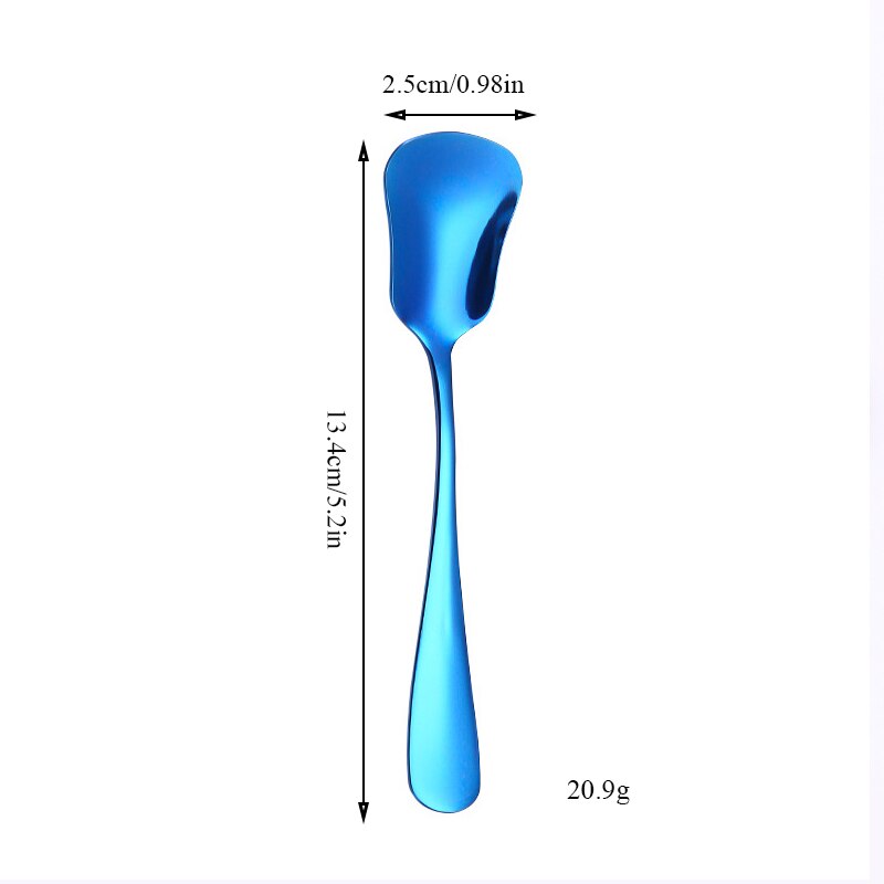 Ice Cream Spoon Stainless Steel Spoon Square Spoon Ladle Gold Dessert Spoon Utensils Stirring Spoon Spoon Tableware